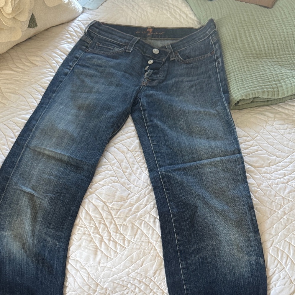 7 For All Mankind Women's Blue Boot Cut Jeans 26